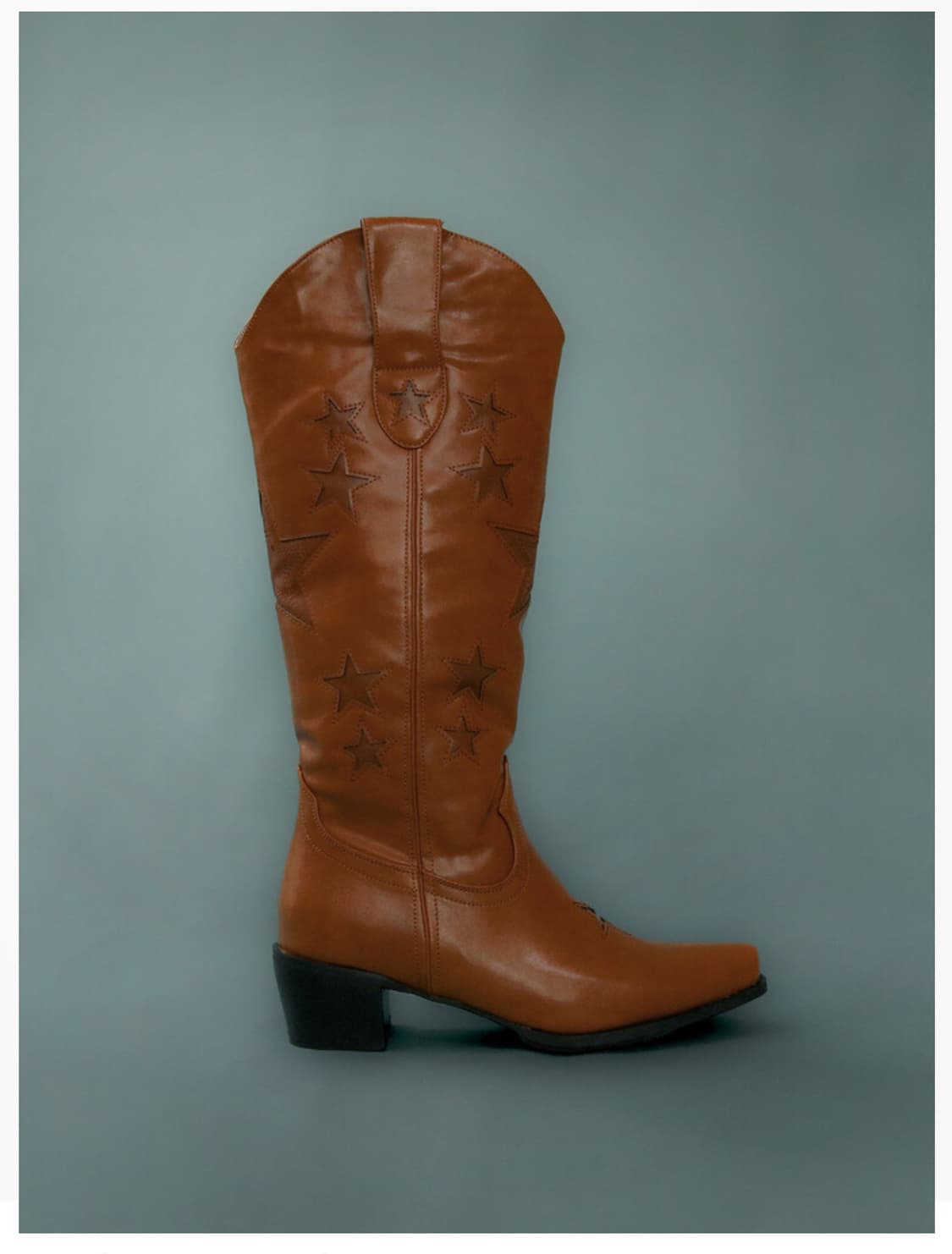 배드블루 웨스턴 부츠 Leather Cowboy Boots Brown 상품이미지1