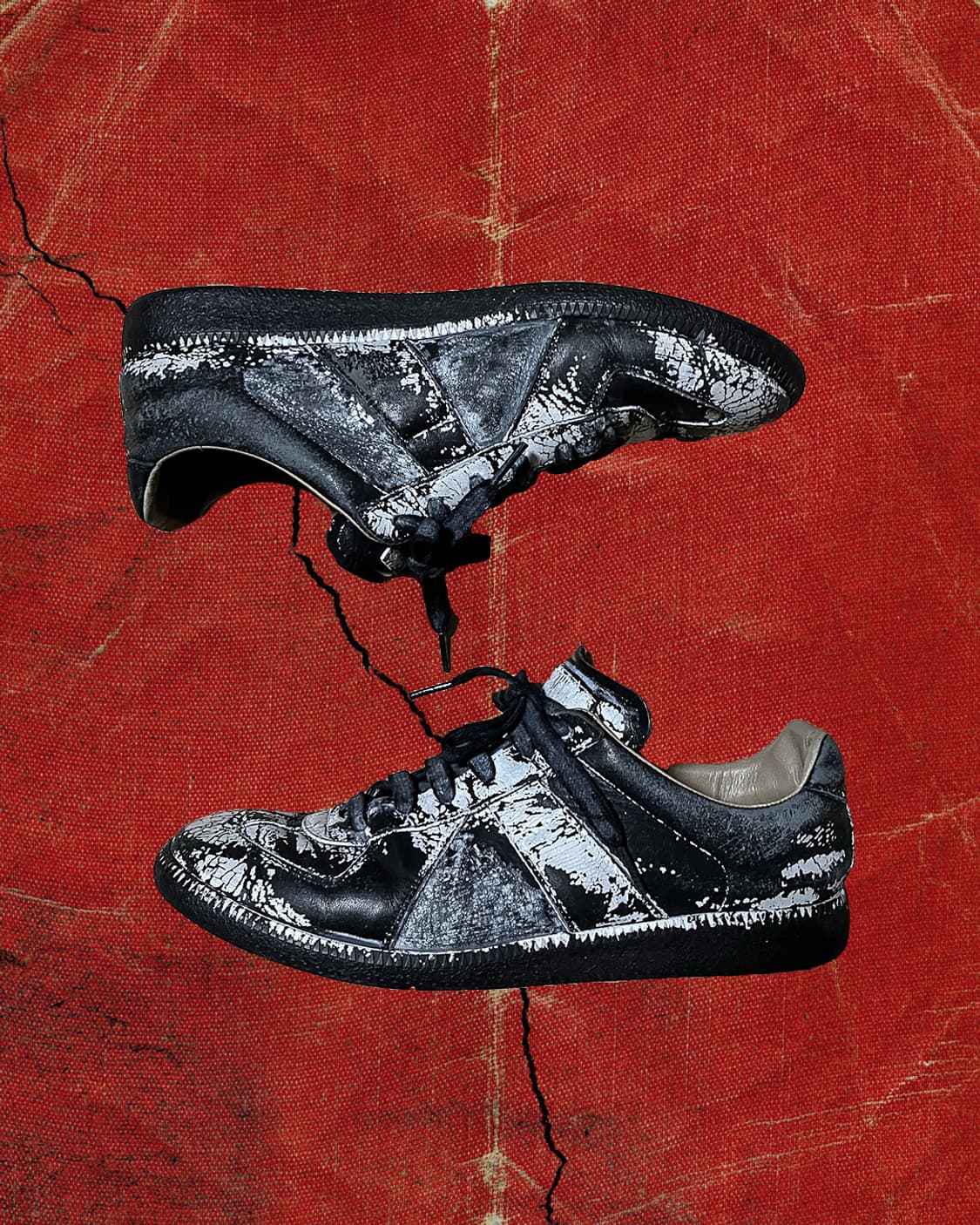 Margiela 독일군 페인티드 레플리카 블랙슈즈 43 상품이미지1