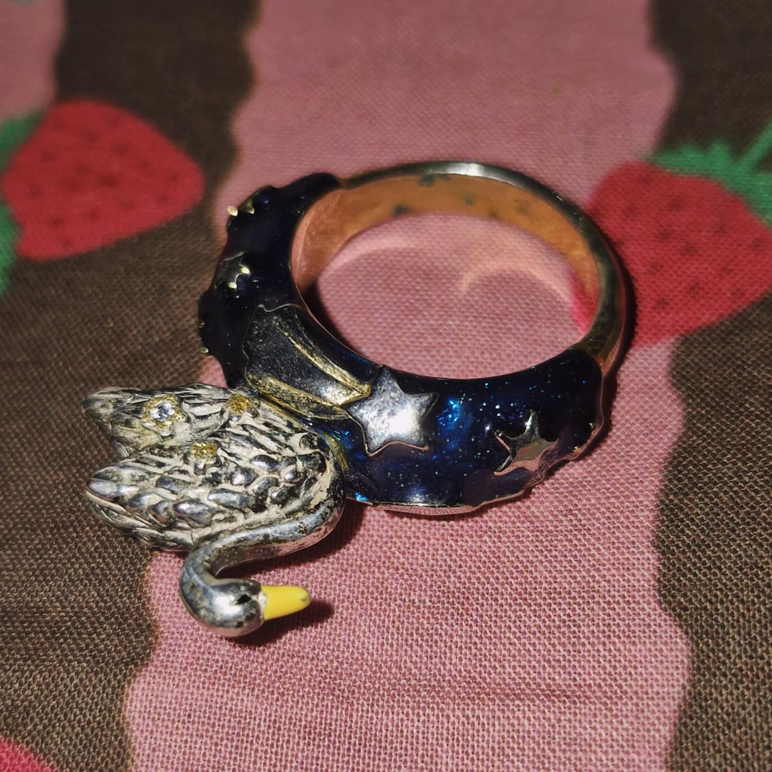 일본 가글 핸드메이드 밤하늘 백조 반지 상품이미지9