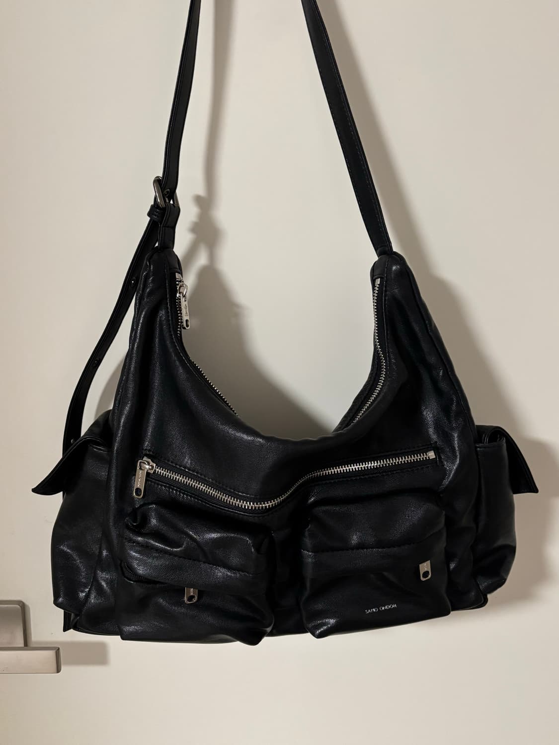 세이모온도 포켓 머그백 라지 블랙 숄더백 크로스백 가방 상품이미지3