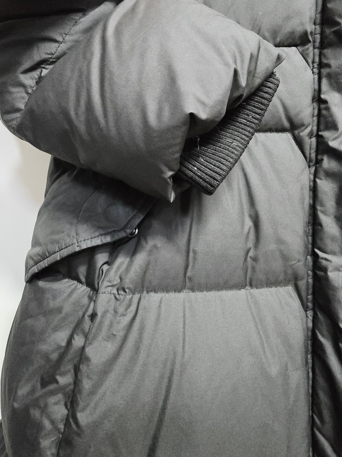 더엣지 프리미엄 구스다운롱패딩  블랙 폭스퍼 상품이미지3