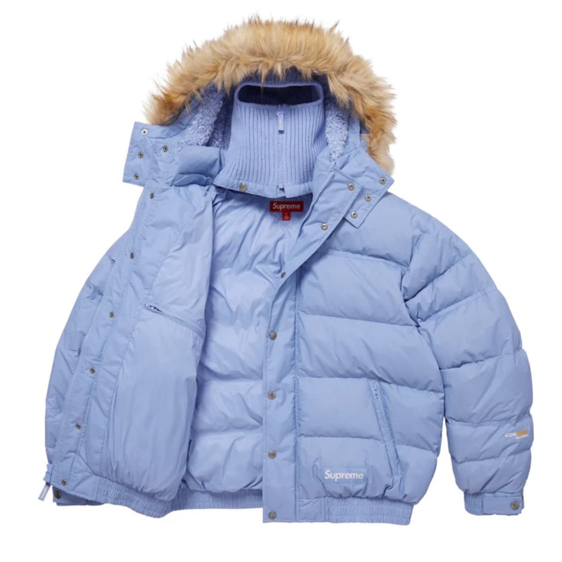 슈프림 페이스마스크 700필 다운 퍼퍼 자켓 라이트 블루 상품이미지2