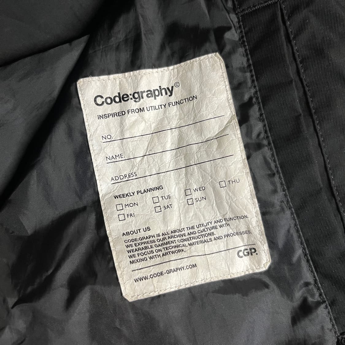 코드그라피 바람막이 자켓 상품이미지8