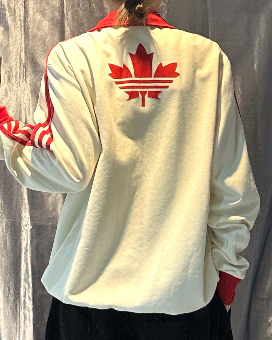 XXL 아디다스 캐나다 레드라인 화이트 배색 트랙탑 상품이미지2