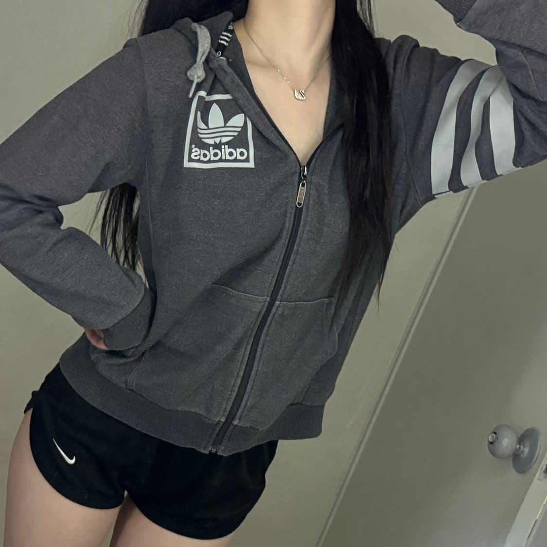 아디다스 불꽃 파이어버드 삼선완장 후드집업 상품이미지2