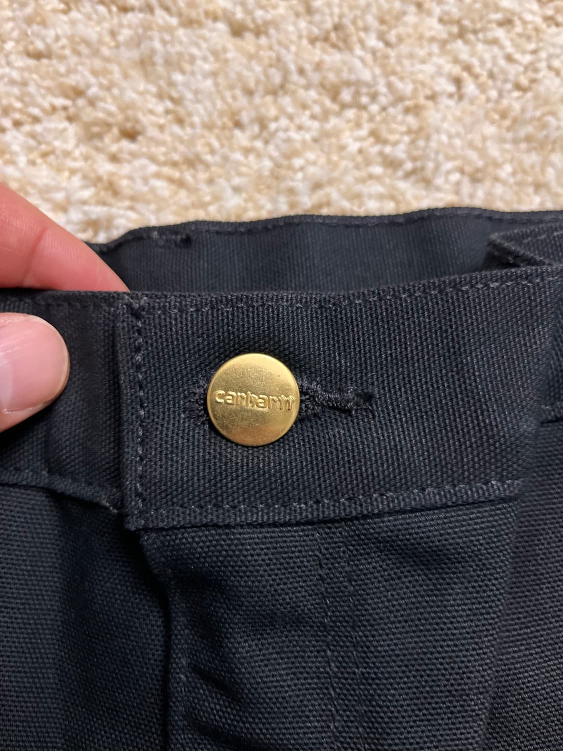 [새상품] 칼하트 B01 루즈핏 더블니 워크 팬츠 블랙 38x28 상품이미지4