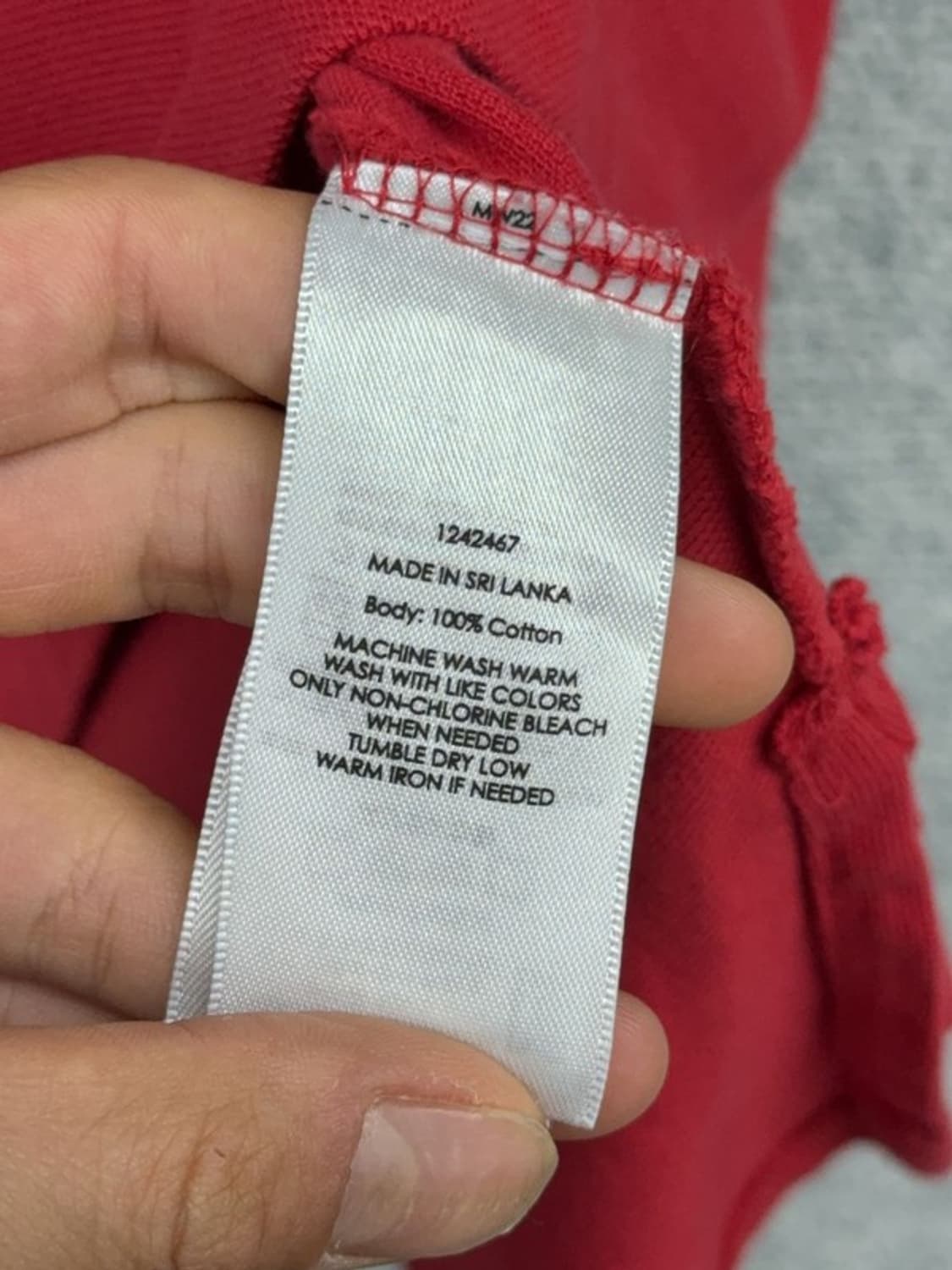폴로 랄프로렌 레드 빈티지 반팔 카라티 XL 상품이미지8