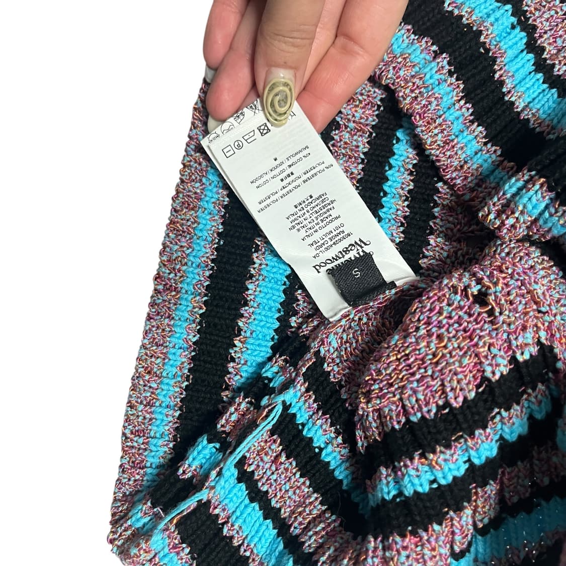 비비안 웨스트우드 orb 레인지 카디 멀티 틸 반팔 가디건 상품이미지4