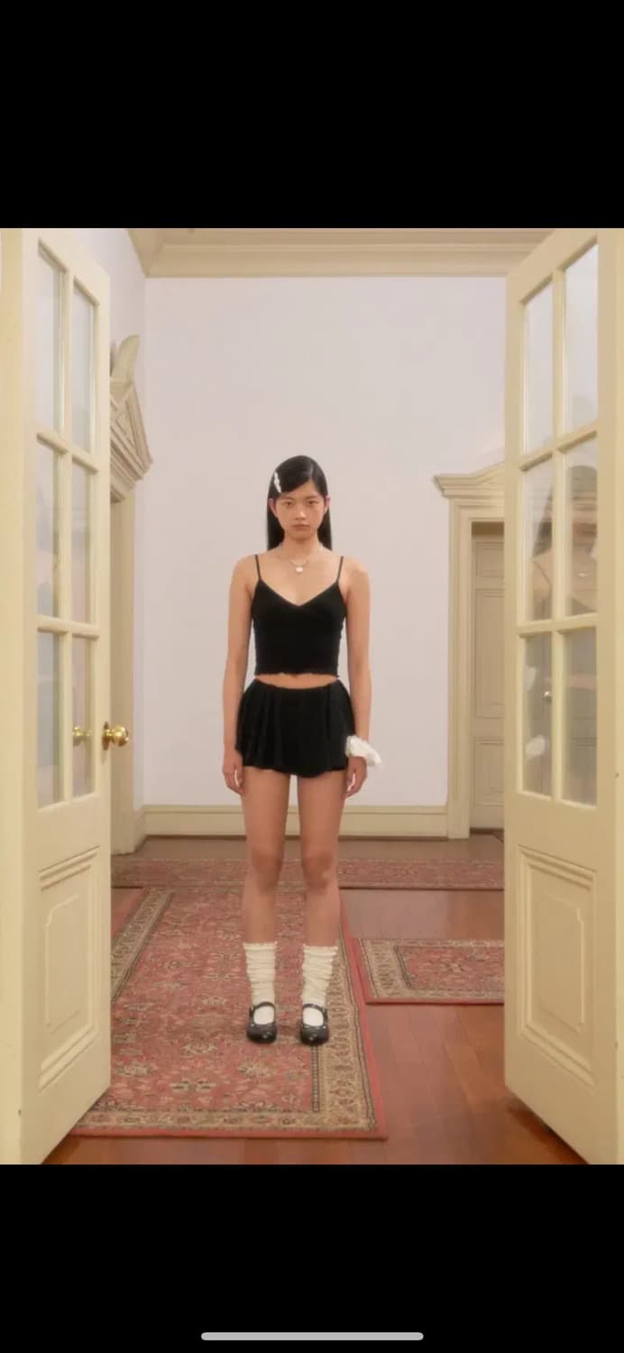 새상품) 페르트 풀온 스커트 블랙 ss버전 상품이미지1