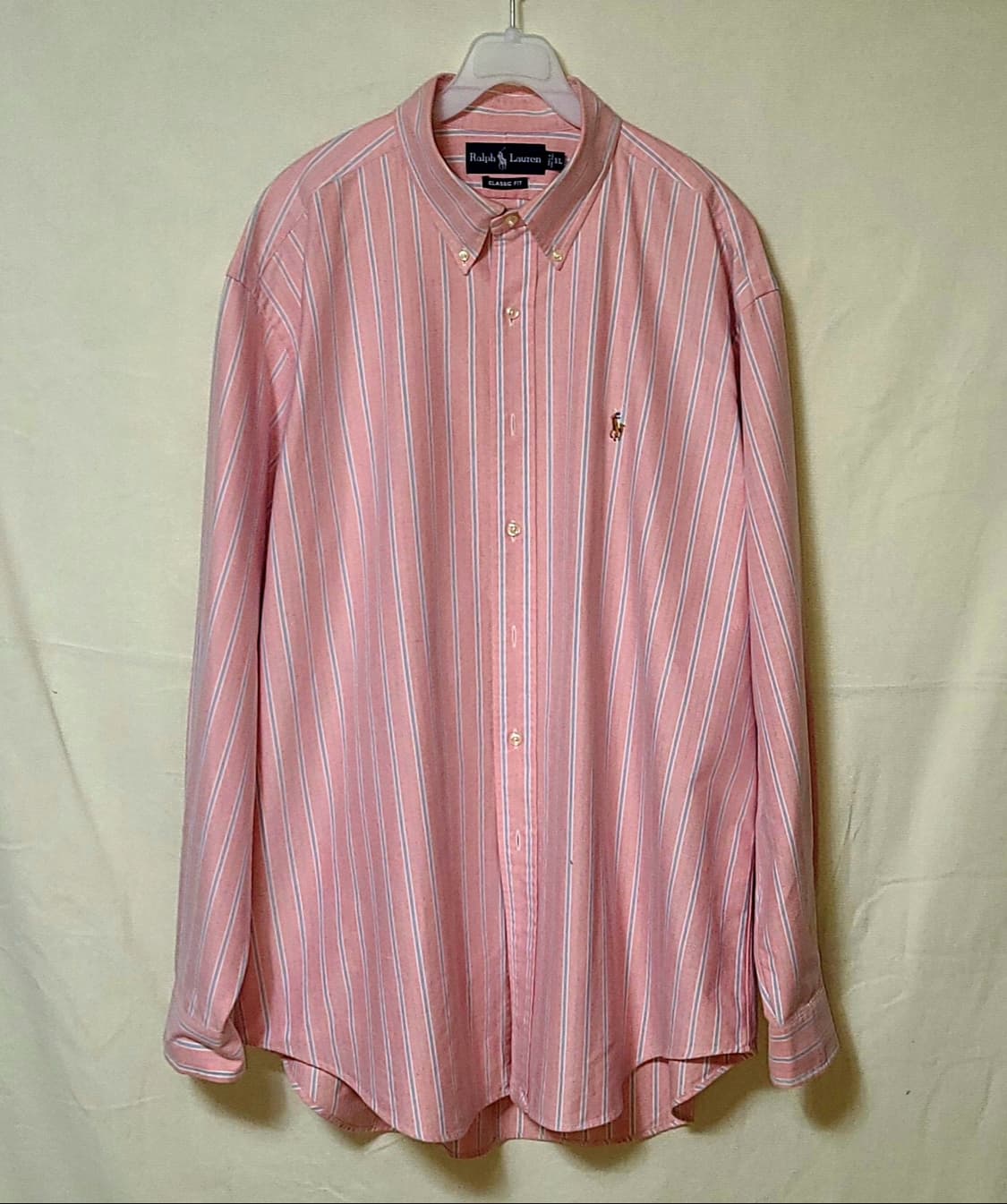 폴로 랄프로렌 핑크 스트라이프 PK셔츠(XL) 상품이미지2