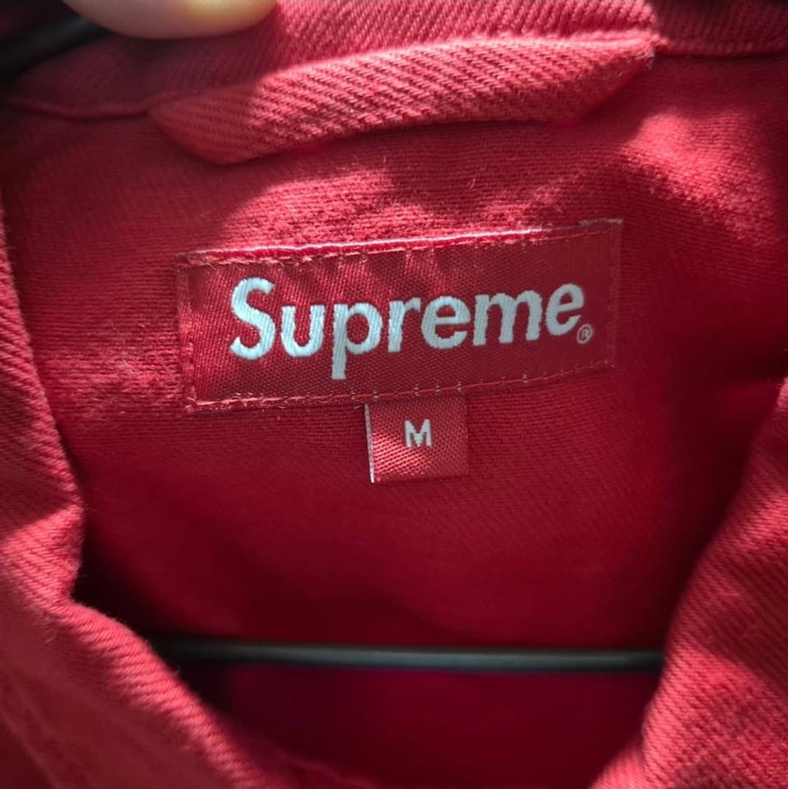 슈프림 아크 데님 코치 자켓 레드 m 정품 상품이미지3