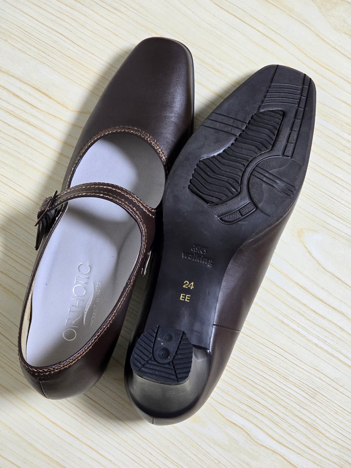 아식스 오소틱스 브라운 레더 구두 240 상품이미지7