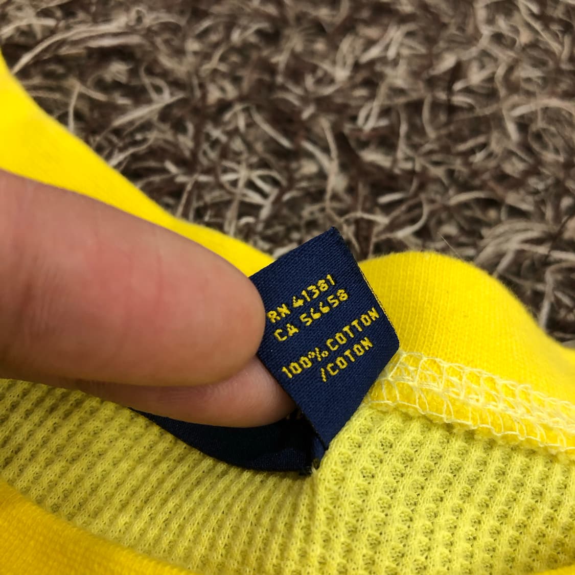 폴로 랄프로렌 옐로우 와플 롱슬리브 상품이미지4