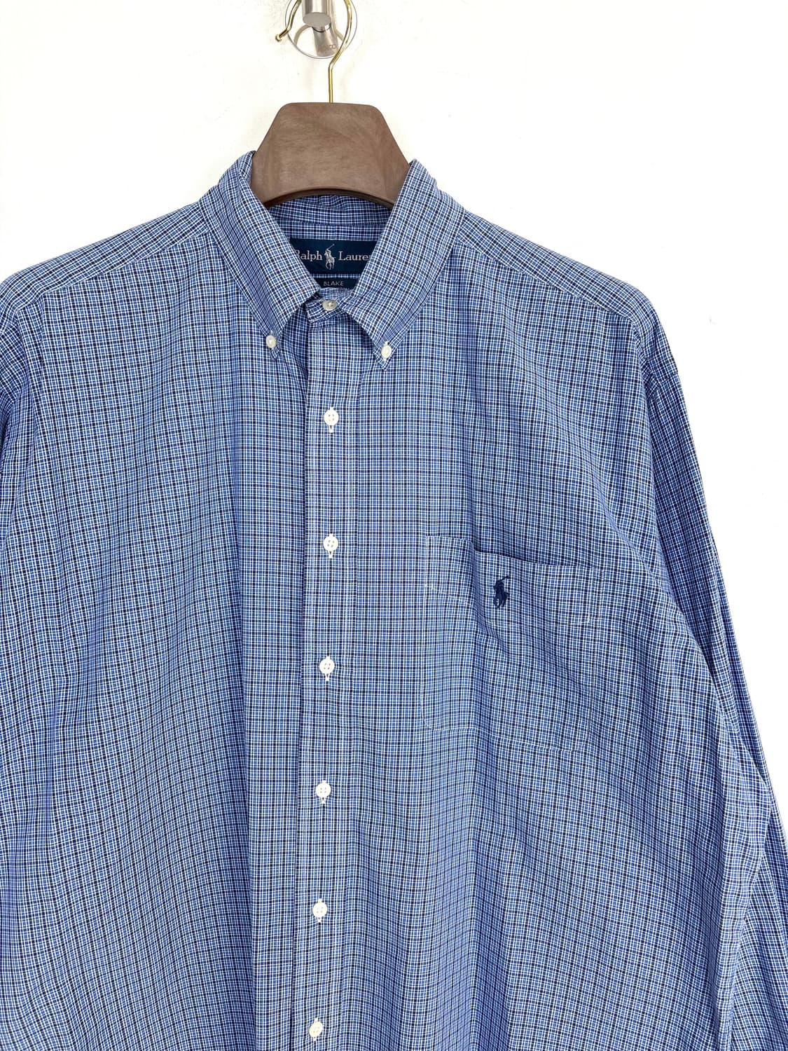  [3XL]POLO 블랙 잔체크 긴팔 셔츠  상품이미지4