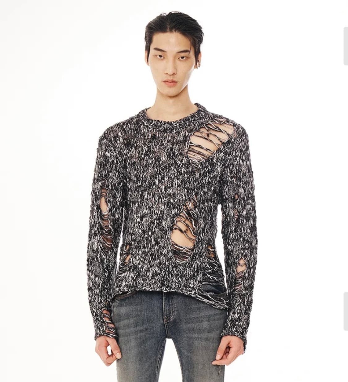 (새상품) 다잉브리드 데미지 니트 상품이미지1