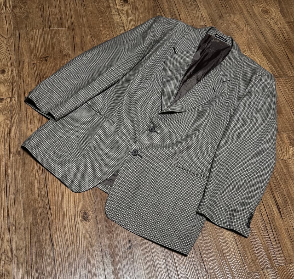 입생로랑 캐나다 하운즈투스 체크 울 자켓 상품이미지1