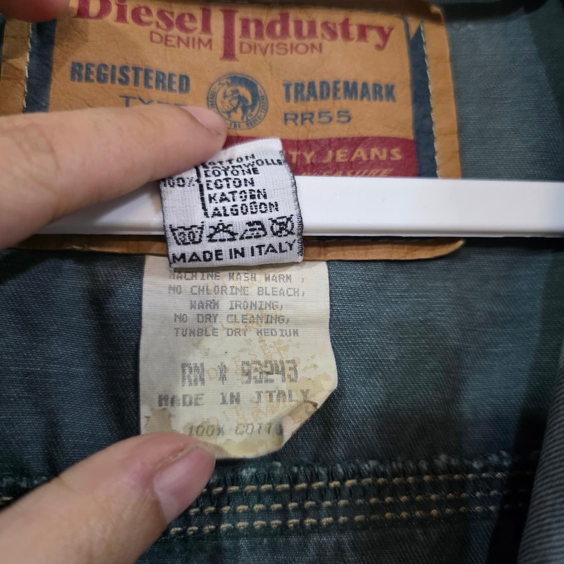 90s Diesel 디젤 인더스트리 데님 트러커 자켓 M 상품이미지9
