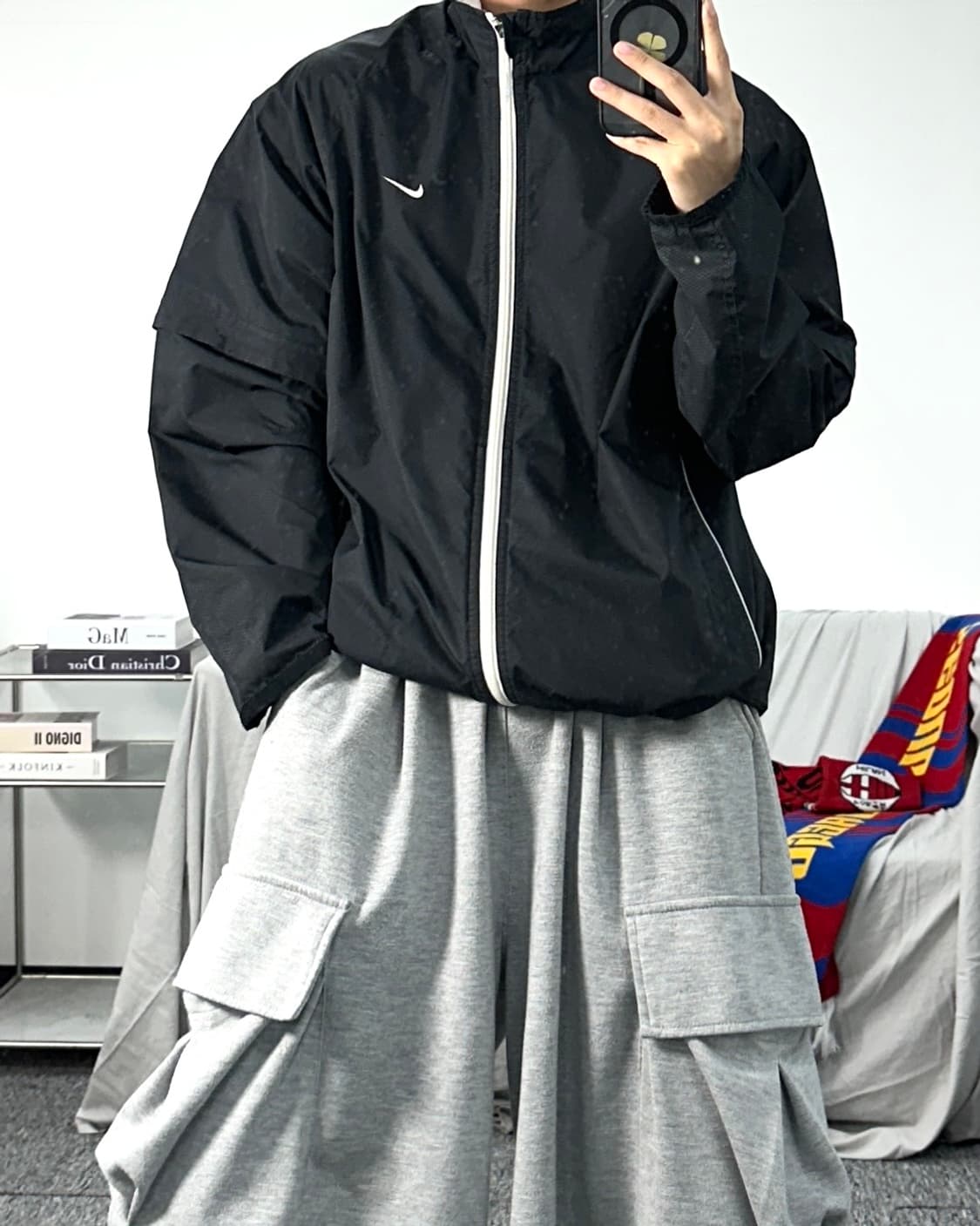 나이키 블랙 스우시 바람막이 L 상품이미지3