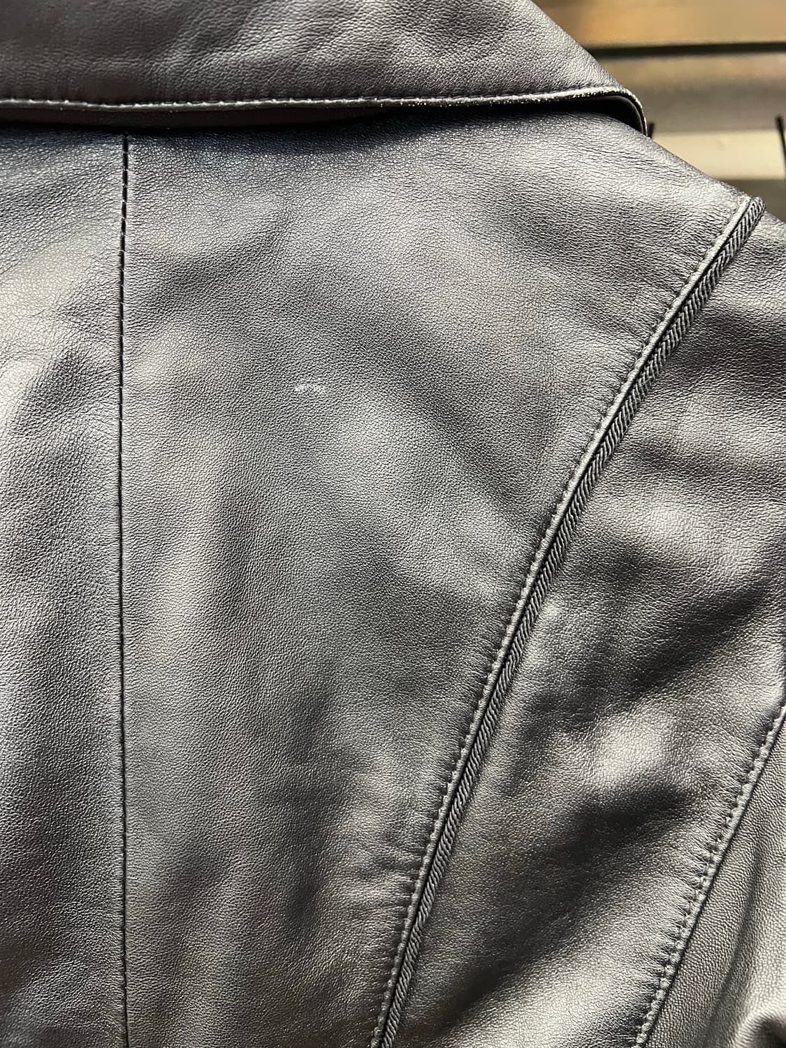 Black Real Leather Jacket (Slim Fit) 상품이미지4