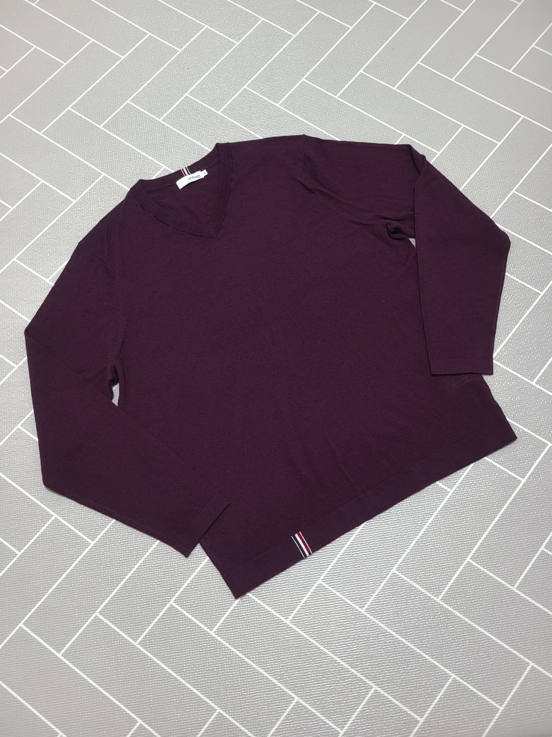 1회착) ST.Dupont 듀퐁 모100%  브이넥 니트 XL 상품이미지1