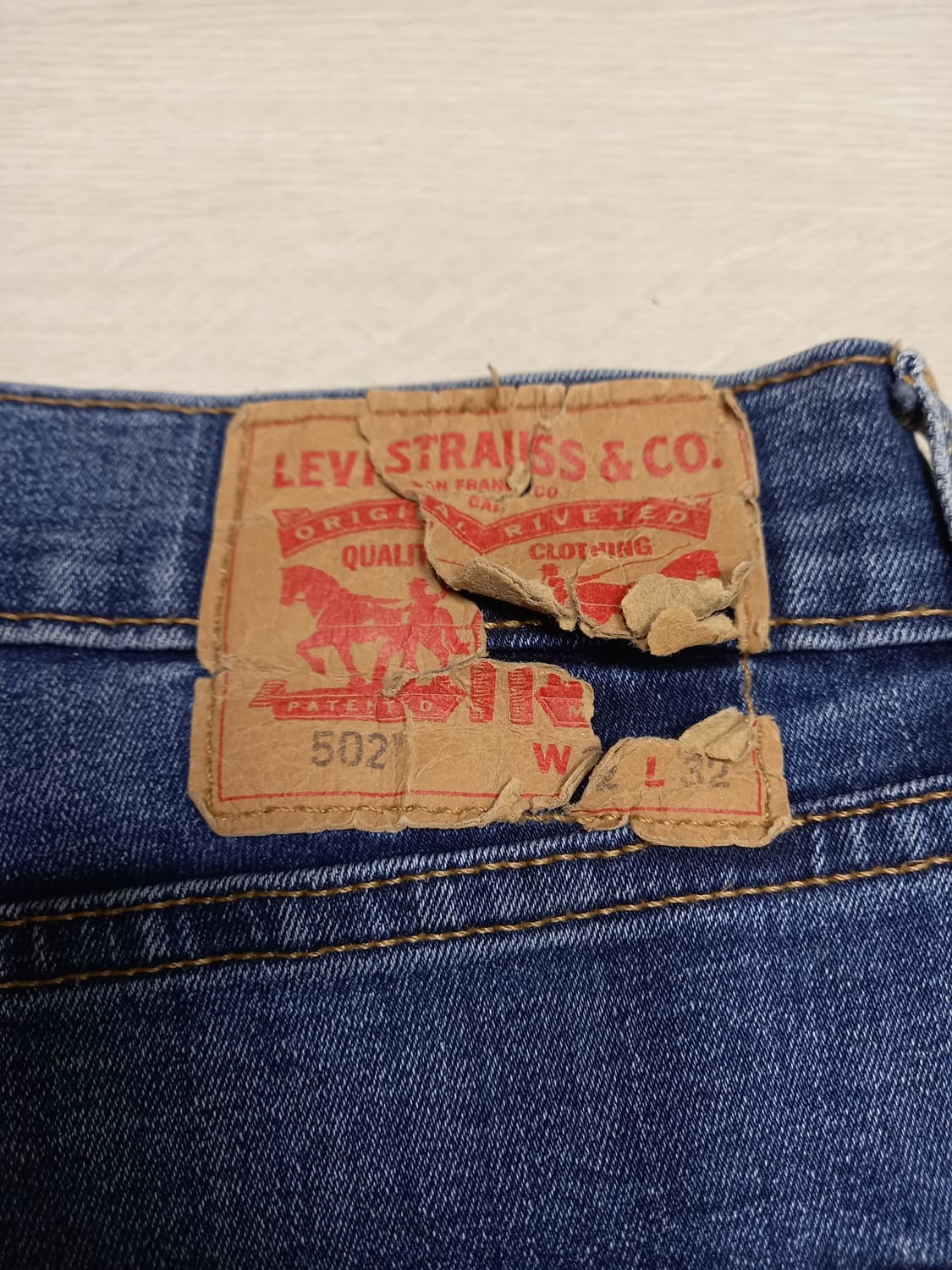 33 리바이스502 워싱 스판 슬림일자진 33-455 상품이미지5