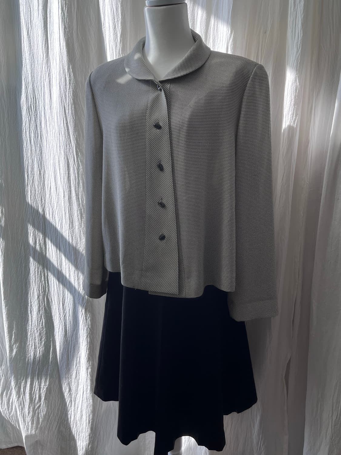 Japanese vintage 하운드 체크 블라우스 상품이미지10