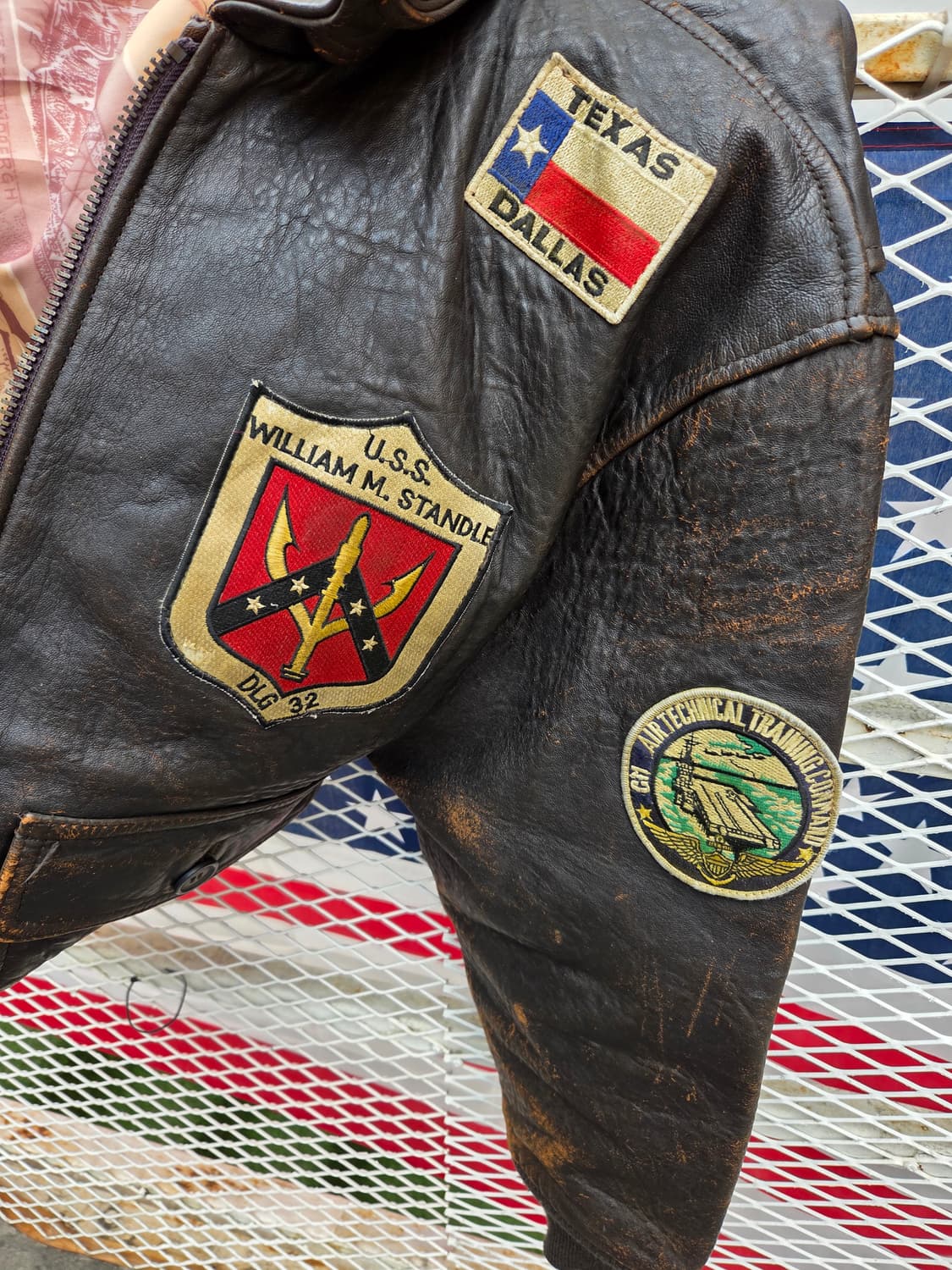 90's 빈티지 G-1 레더 자켓 상품이미지7