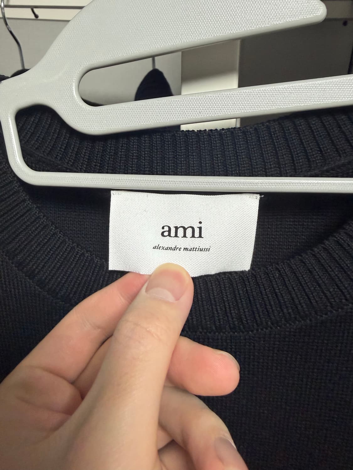 아미 니트 블랙 L 사이즈 (100~105) 상품이미지4