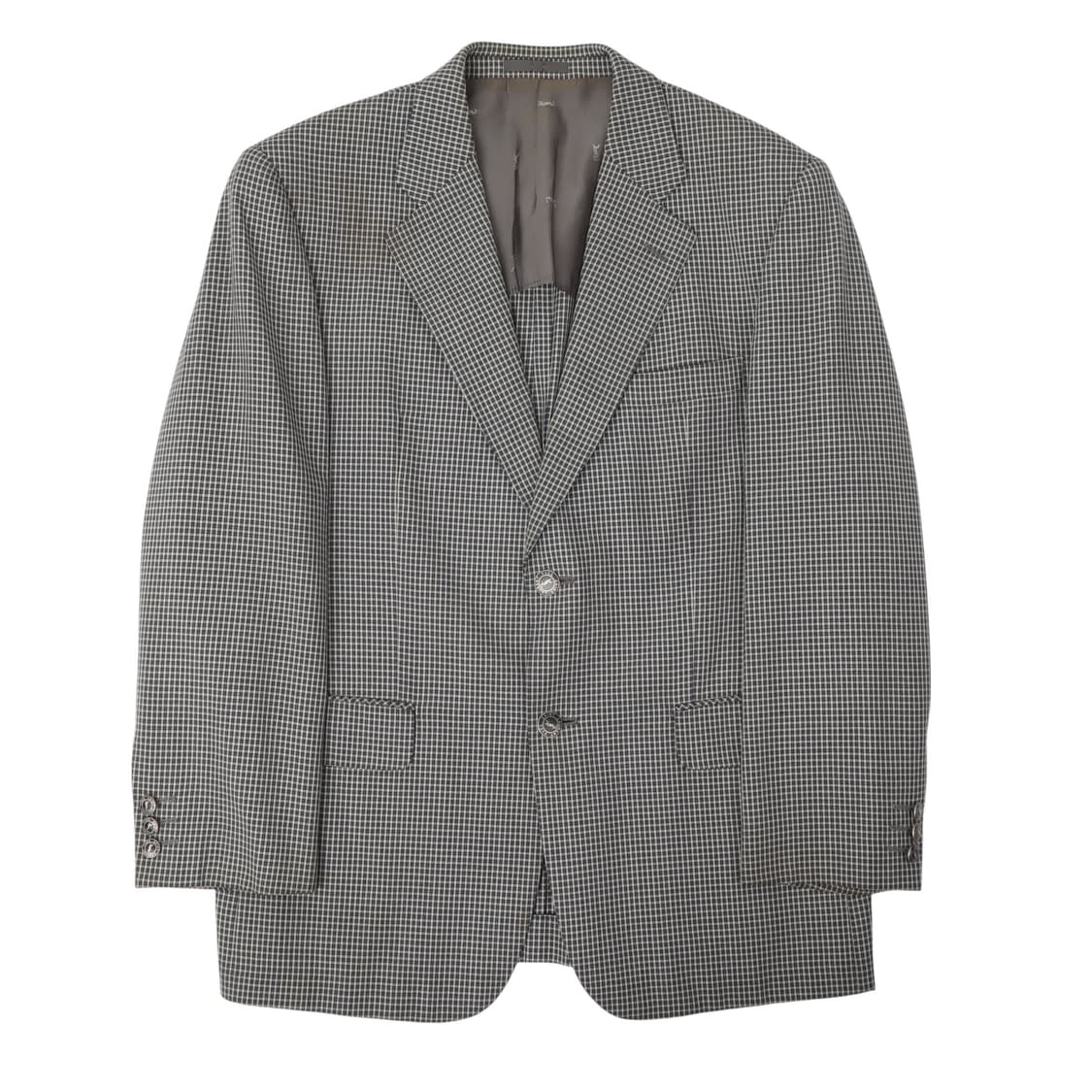 입생로랑 뿌르 옴므 ysl로고 은장 체크 2B 자켓 상품이미지1