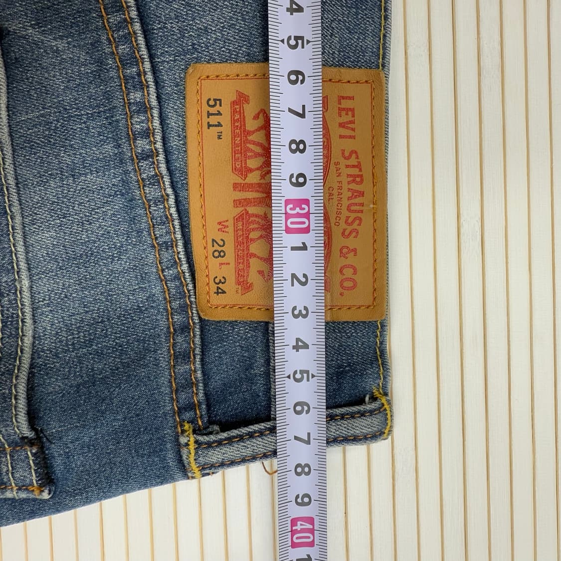 리바이스 511 W28 L34 데님팬츠 상품이미지6