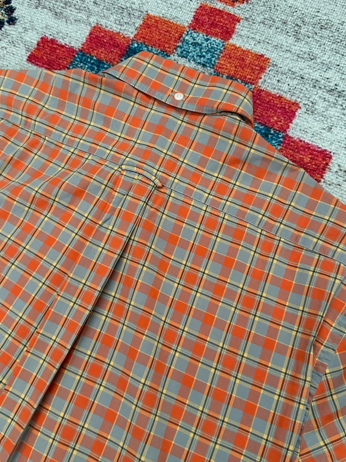 깃먼브로스 USA 오랜지 체크셔츠 M 상품이미지8