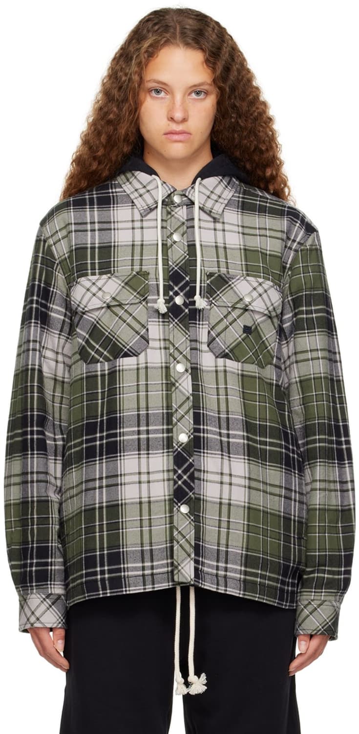 아크네스튜디오 체크 후드 셔츠 자켓 xxs 상품이미지2