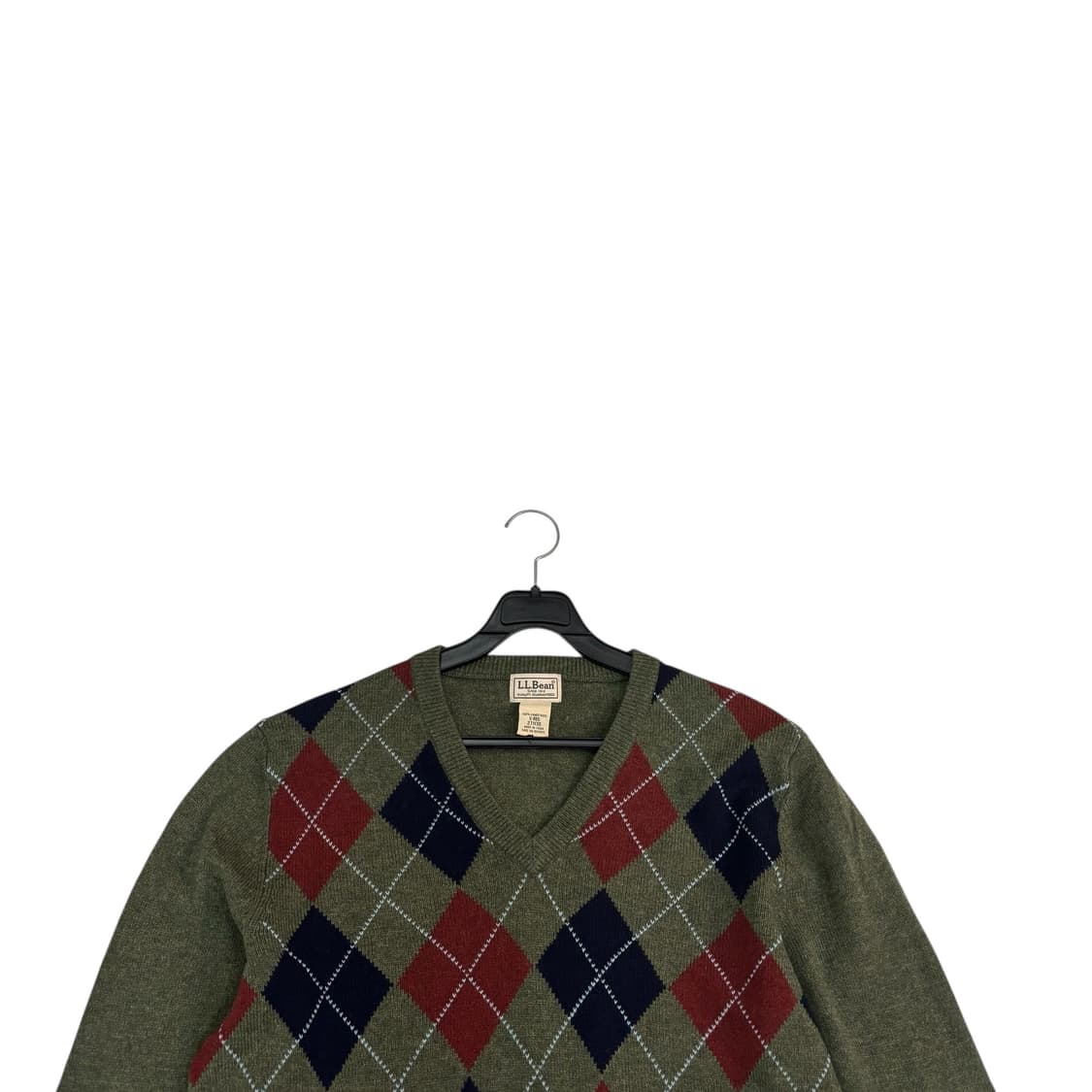 엘엘빈 램스울 아가일 v넥 니트 상품이미지2