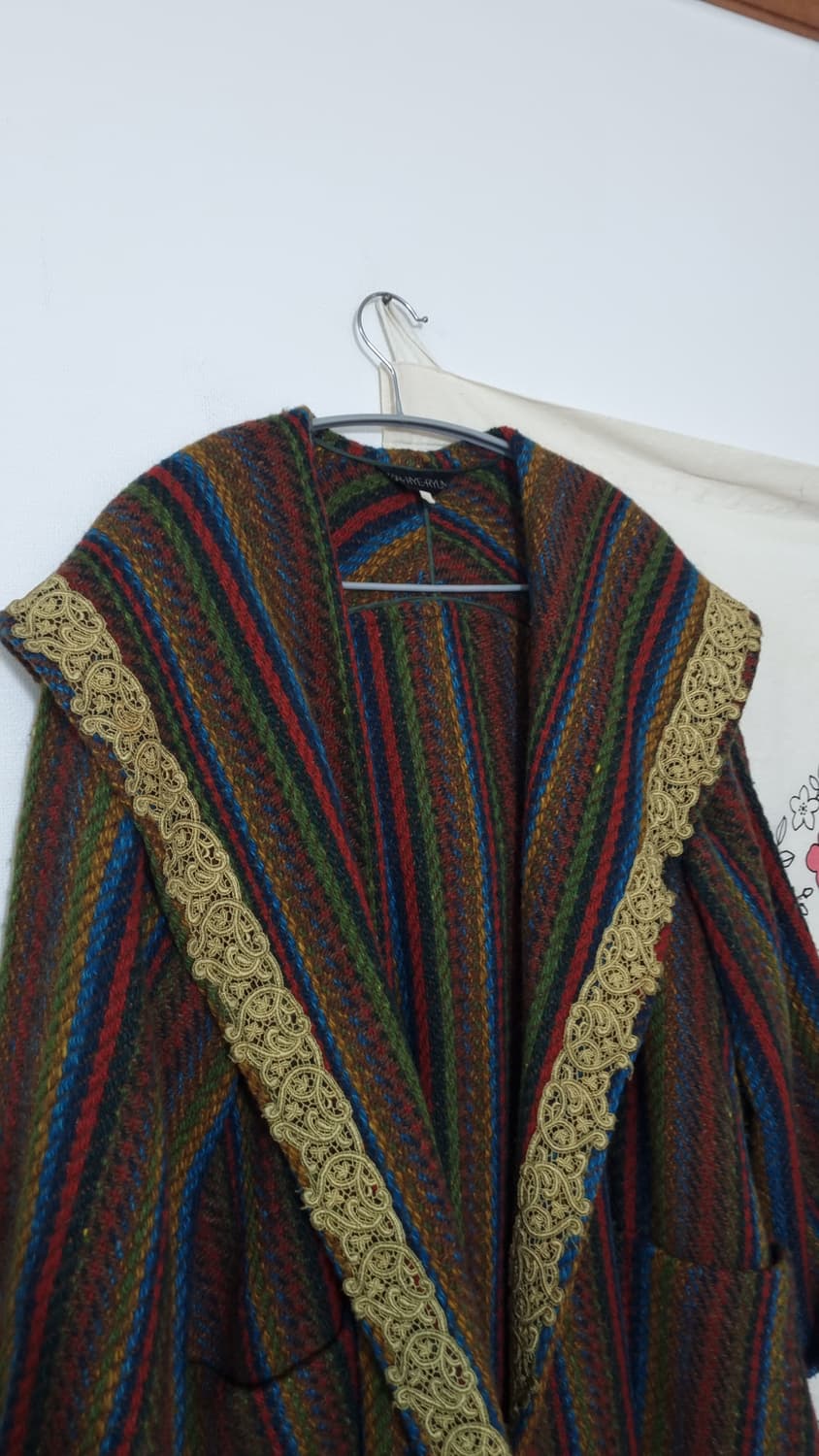 모리걸 히피스타일 맥시 오버핏 로브 코트 상품이미지2