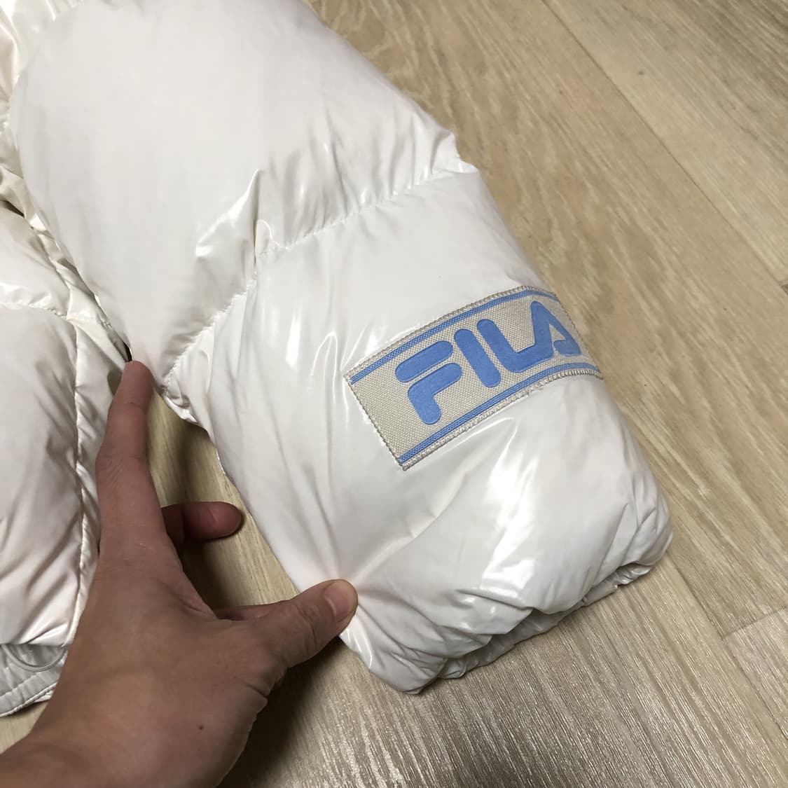 (우먼스 M) 새상품 필라 FILA 밀라노다운 후드 구스다운 숏 패딩자켓 상품이미지5