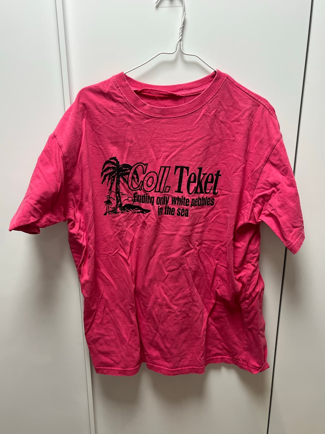 테켓 핑크 오버 티셔츠 상품이미지1