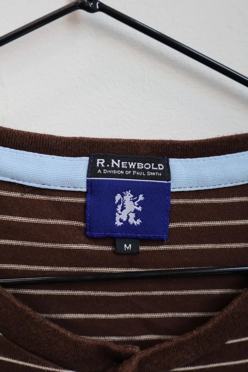 R.Newbold Stripe Henley T Shirt Brown 상품이미지9