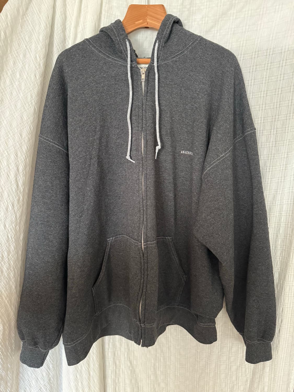 아나크로놈 회색 오버핏 후드집업 38 상품이미지1