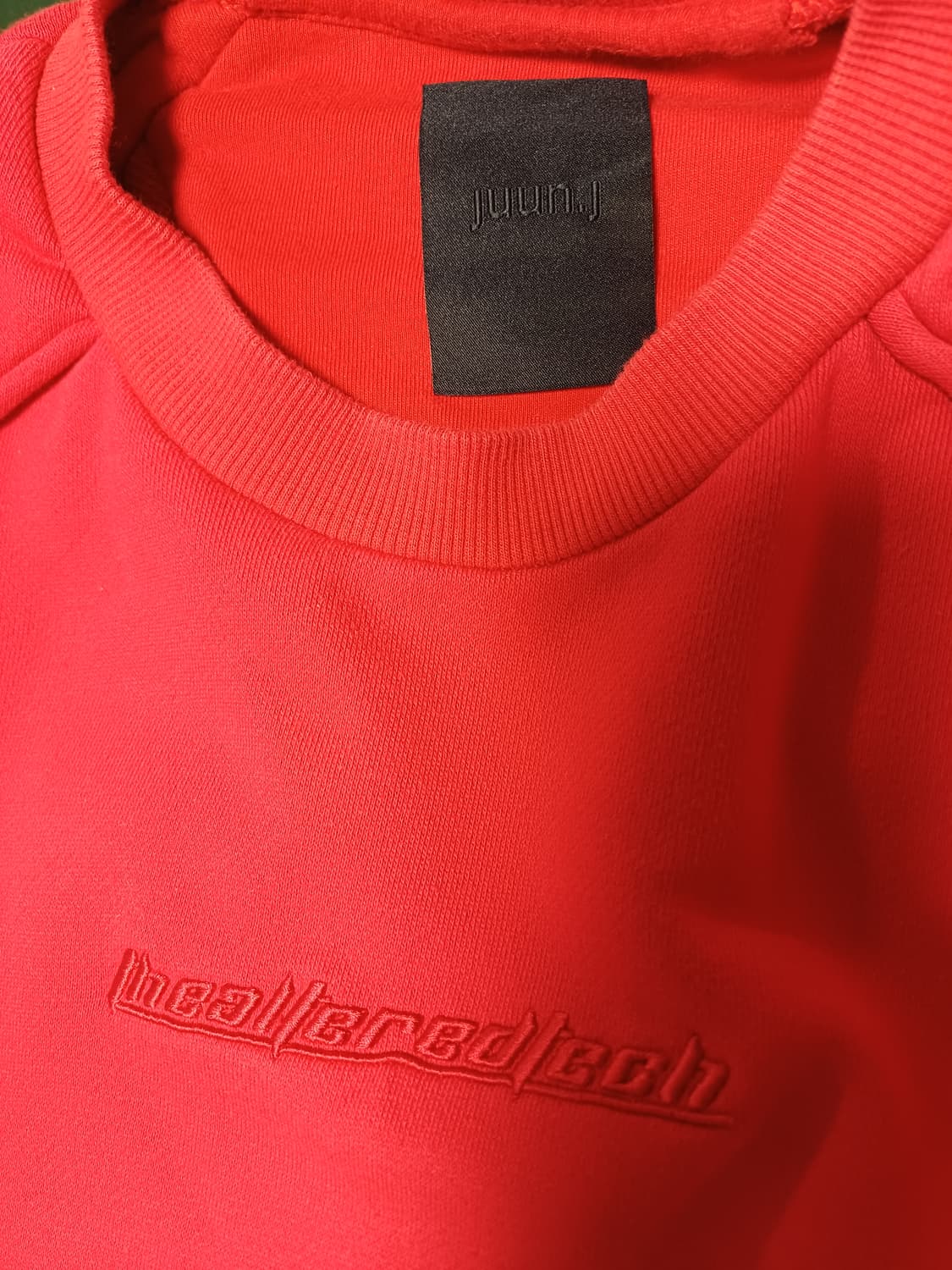 JUUN.J 준지 18FW 오버핏 레드 맨투맨 / 사이드지퍼 상품이미지4