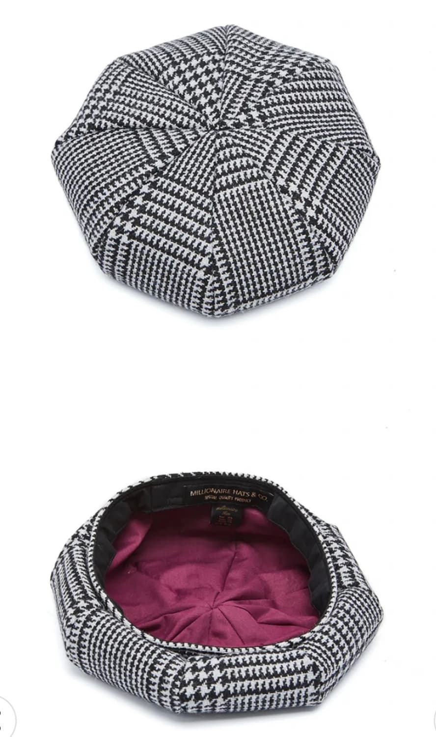 MILLIONAIRE HATS & CO 밀리어네어 햇/글렌체크 베레모 상품이미지4