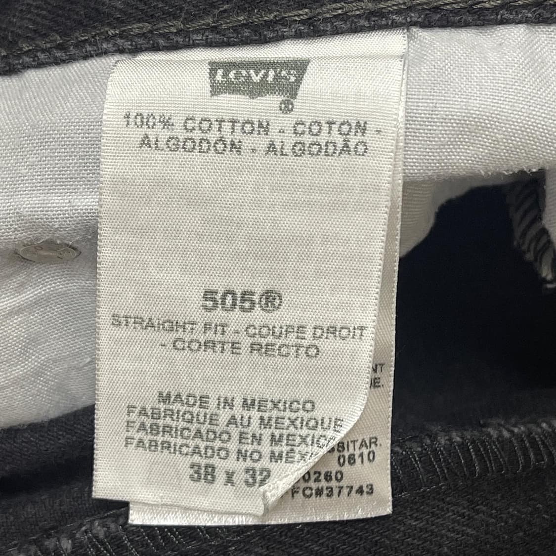 리바이스 505 흑청바지 빈티지 블랙진 데님팬츠  상품이미지10