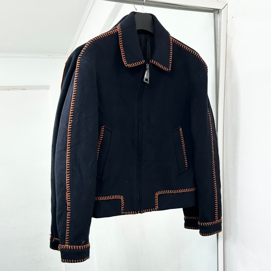 우영미 캐시미어 스티치 자켓 상품이미지1