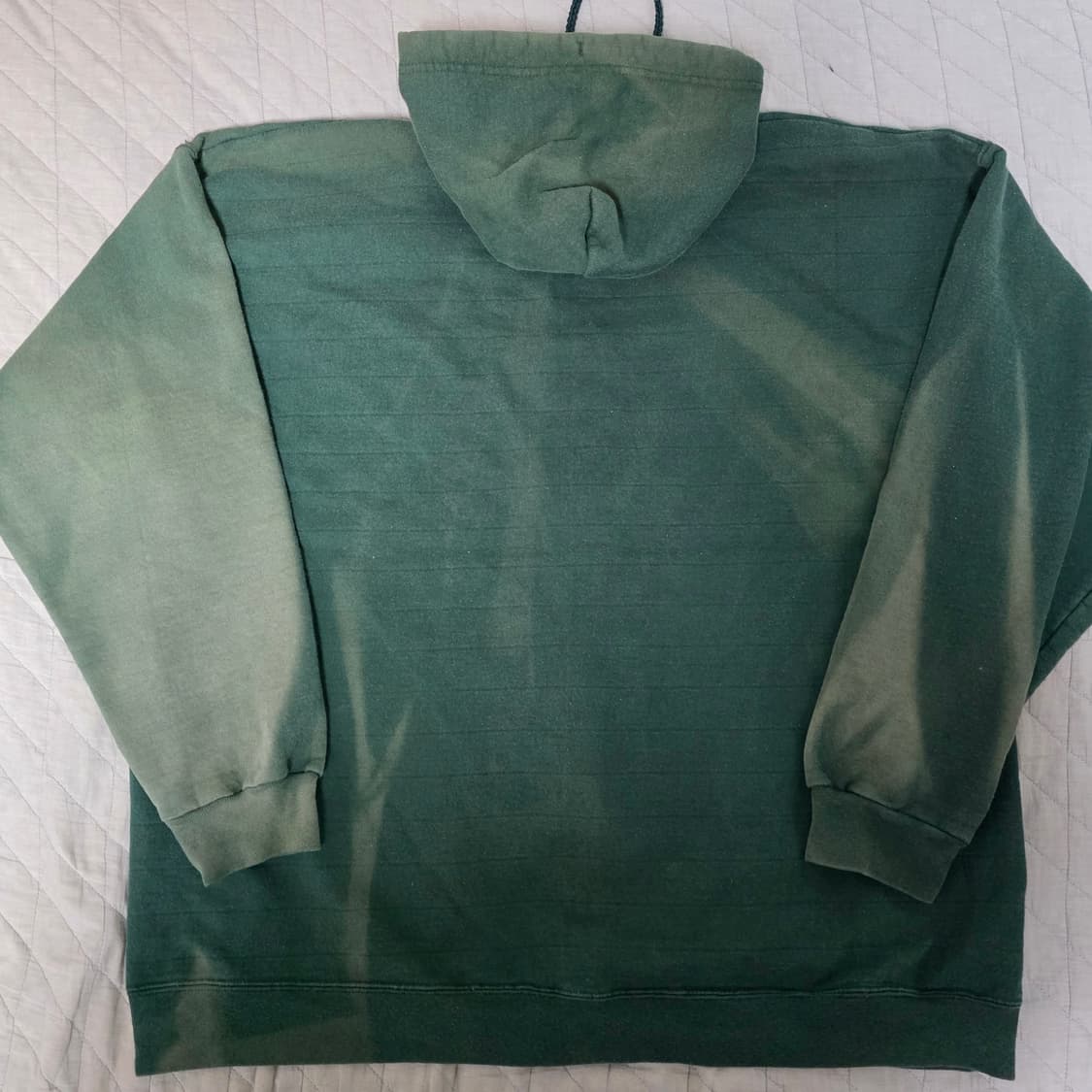 [XL] 00-90s 빈티지 헤인즈 페이드 트래쉬드 그린 후드집업 상품이미지5