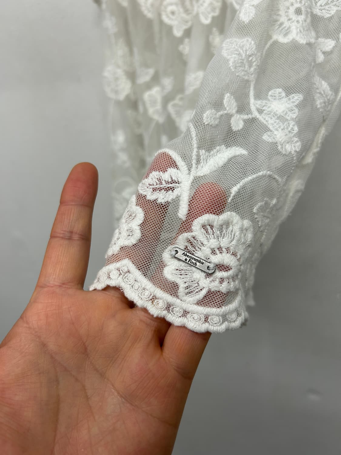 아베크롬비 화이트 레이스 블라우스 상품이미지3