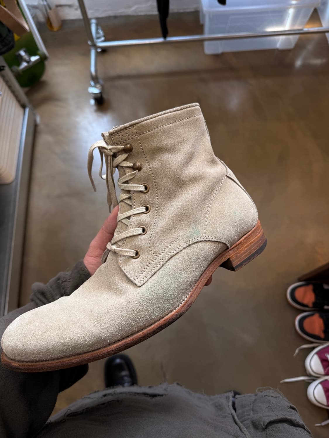 N.D.C made by hand 라이트 아이보리 스웨이드 부츠 43 상품이미지3