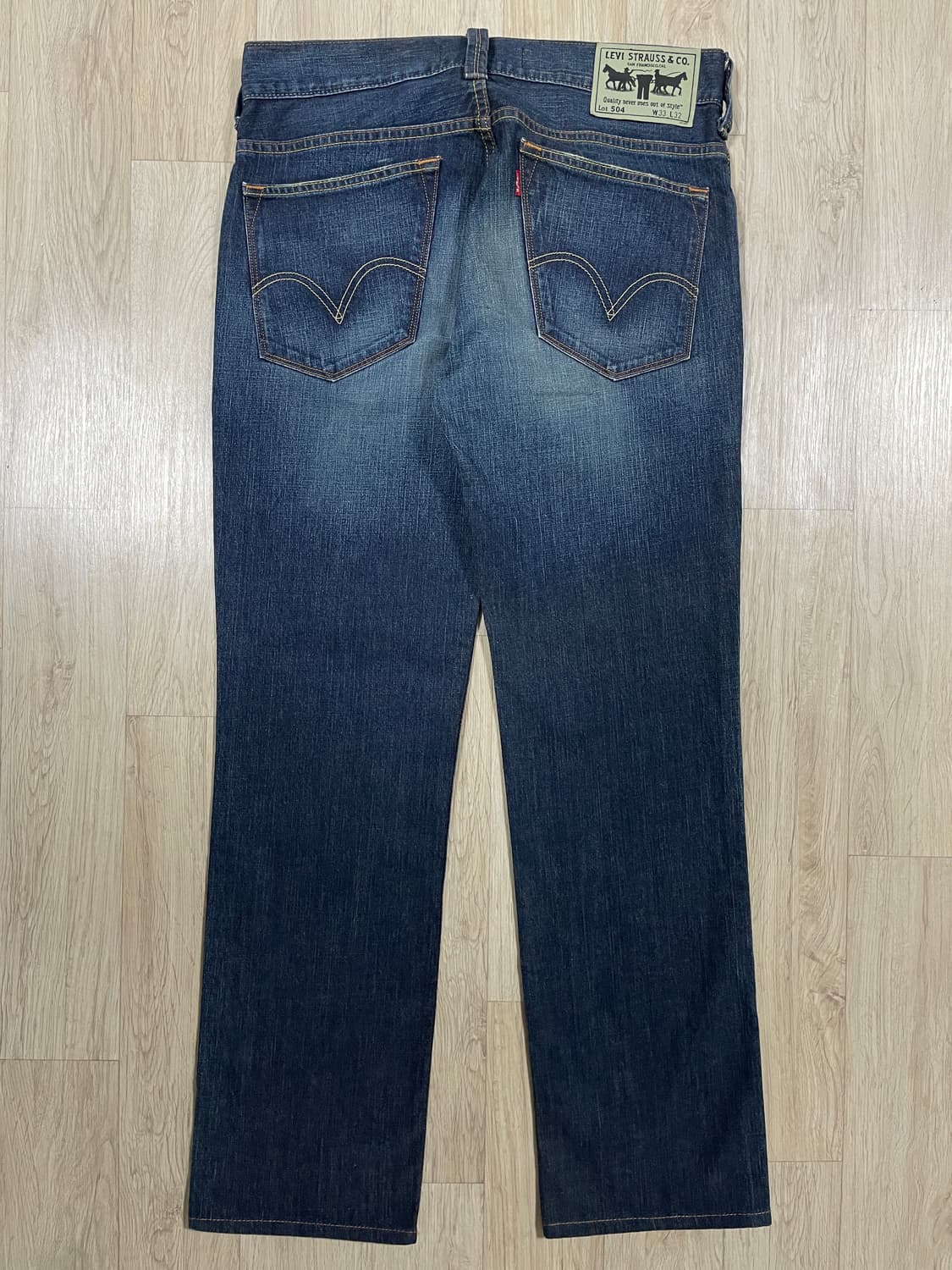 33~34) 00's 리바이스 재팬 504 오일워싱 데님팬츠(데드스탁) 상품이미지3