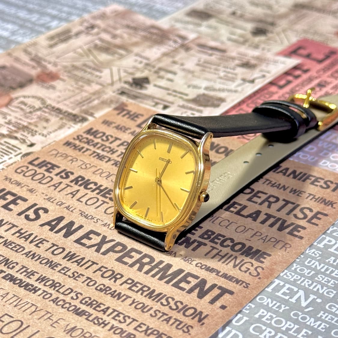 Seiko Dolce Gold Dress Watch(Tank style) 상품이미지1