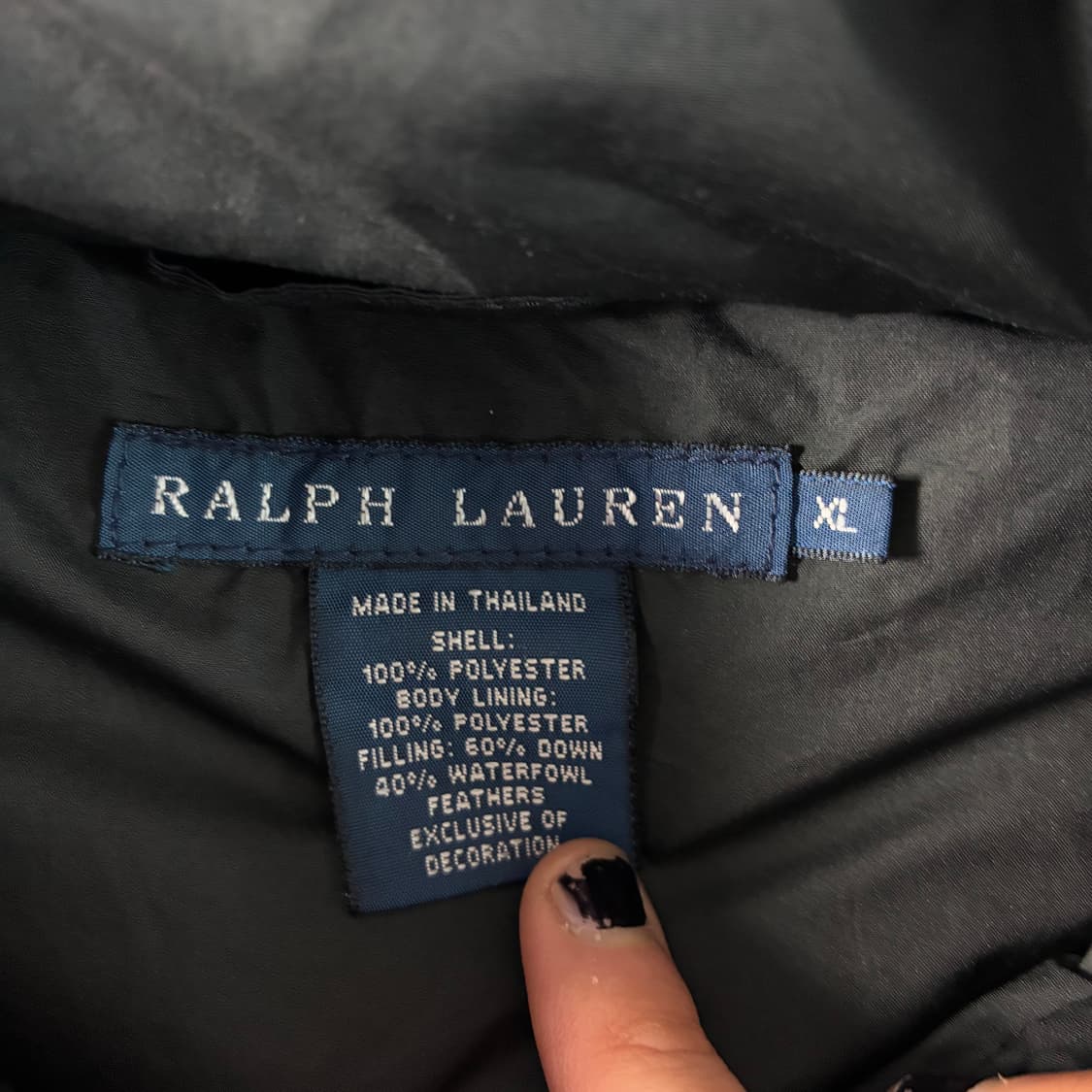 Polo  폴로 랄프로렌 자수 블랙 다운 푸퍼 베스트 상품이미지5