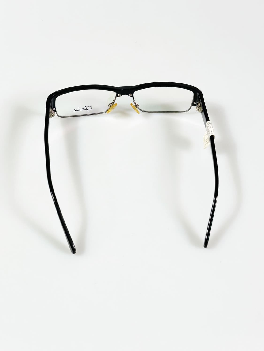일본제 I7RIX 블랙 하프 뿔테 스퀘어 빈티지 안경 상품이미지4
