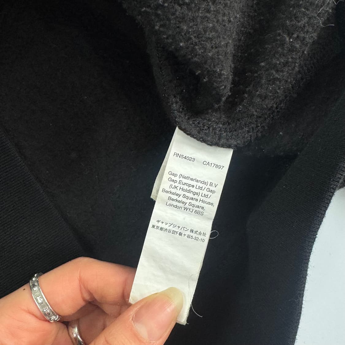 Gap 갭 다크네이비 로고 블랙 후드집업 상품이미지6